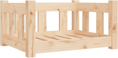 Зручне ліжко для собак та котів з дерева, коричневе, 55,5x45,5x28 см