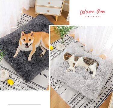 М'яке ліжко для собак, корзина для домашніх тварин, ліжко для собак, диван для собак, подушка для собак, килимок для собак, рожевий, 94x63 см