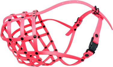 Корзина для дресирування собак L&J Pets Biothane для догів-французьких бульдогів, міцна, водонепроникна, ручної роботи (неоновий рожевий)