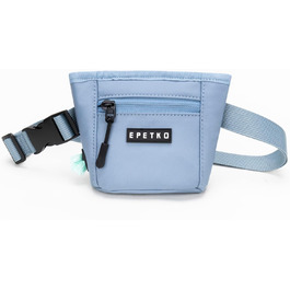 Сумка для ласощів для собак з металевим кліпом для пояса, міцна застібка-магніт, велика місткість, диспенсер для пакетів для вигулу (Світло-блакитний)
