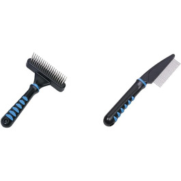 Ноббі Комфорт Лайн: ротаційна щітка для розплутування шерсті (39 зубців) та гребінець для розплутування шерсті з ротаційними зубцями середньої жорсткості (29 зубців)