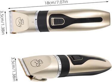 Електричний собачий триммер Hanabass з титановими лезами та керамічним покриттям. Безшумна машинка для грумінгу собак та цуценят, для догляду за вухами та обличчям. Бездротова, для чутливої шкіри.