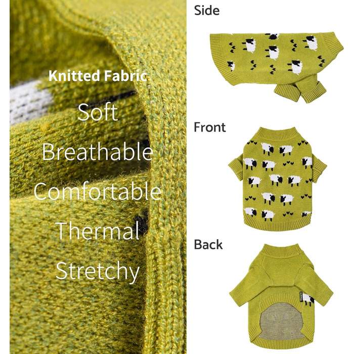 Теплий зимовий пуловер для собак Fitwarm, чорний, червоний, зелений, XX-Large (вовна)