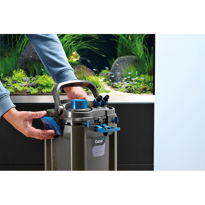 Зовнішній фільтр для акваріума OASE BioMaster² Thermo 600 з підігрівачем 300 Вт та передфільтром, для прісноводних та морських акваріумів до 600 л