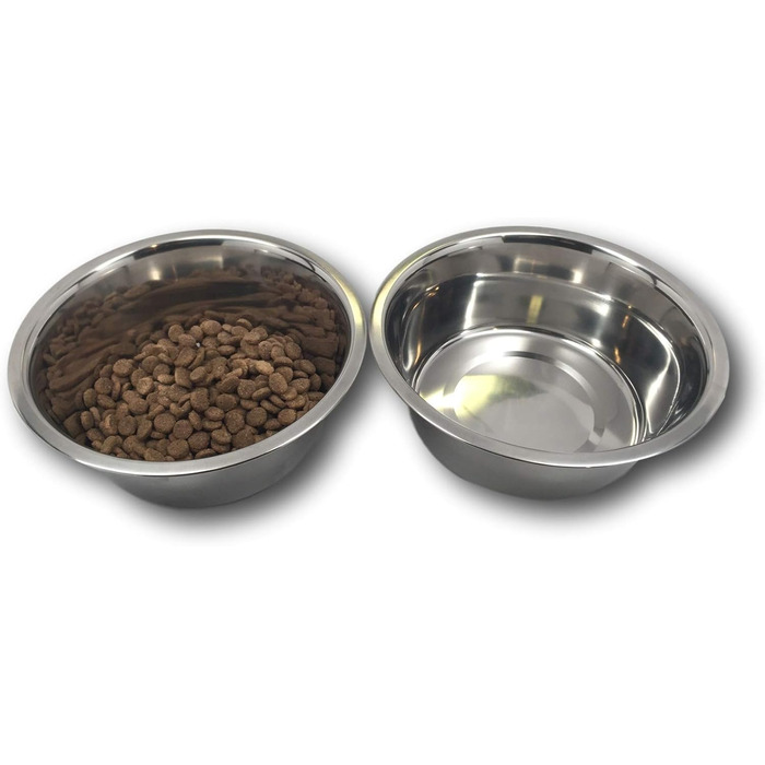 Миска для собак Top Dog Chews, набір, нержавіюча сталь, 20,3 см, 1,8 л (8 чашок), без наліпок