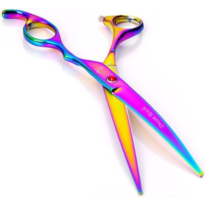 Набір для грумінгу домашніх тварин: професійні ножиці для собак та котів, ножиці для фінальної обробки, вигнуті ножиці, гребінець для грумінгу, набір для догляду за шерстю