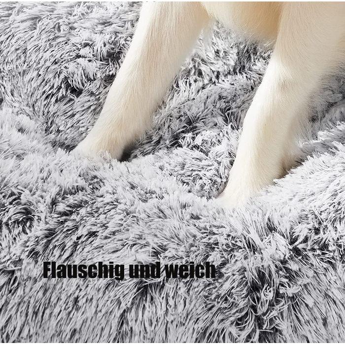 М'яке собаче ліжко SOAI XXL: ортопедичне, антиковзне, для великих собак та котів (94x63 см)