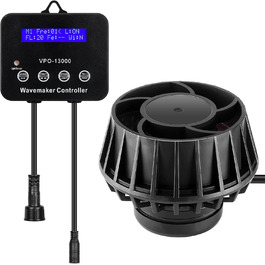 JEREPET 3400 GPH Вейвмейкер для акваріума з контролером, DC 24V, 18 Вт, магнітне кріплення, LED-дисплей