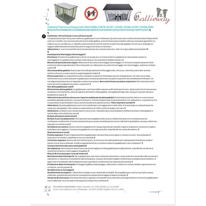 Callieway Складана переносна клітка для собак (XXL Special)