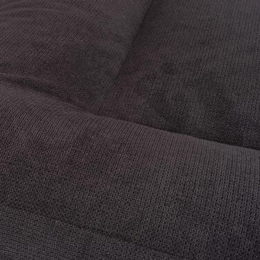 Ортопедичне собаче ліжко Knuffelwuff Sofia з м'якого велюру, 100 x 80 см. Знімний, пральний чохол. Підходить для собак великих, середніх та маленьких порід. Чорний колір, розмір L 80 x 60 x 17 см