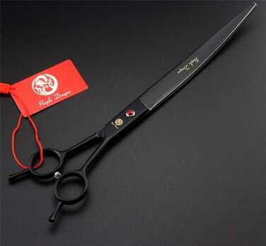 Професійна шерсть для собак Purple Dragon 9.1 дюйма з двома хвостами, для лівш та правш (чорний)