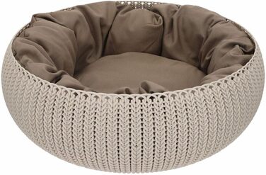 Лежанка для тварин Curver Liegeplatz, пластикова, світло-коричнева, 54 x 54 см