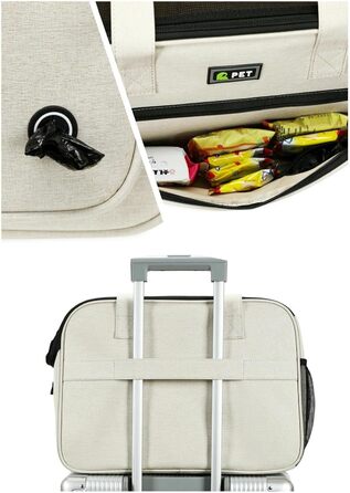 Переносна переносна сумка-переноска для собак RATEJNDGT, сіра, 43 x 20,5 x 30 см