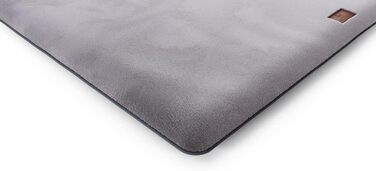 М'яка лежанка для собак Knuffelwuff Sunport 100x70см - для великих, середніх та маленьких собак. Сіра, з імітацією хутра. Підходить для дому, авто, кемпінгу.