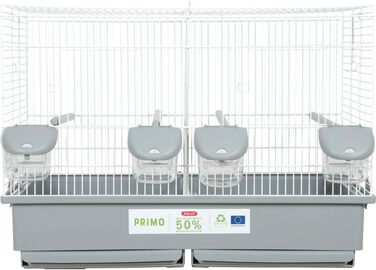 Клітка для птахів Zolux Primo 57, біло-сіра, 57x31x41 см