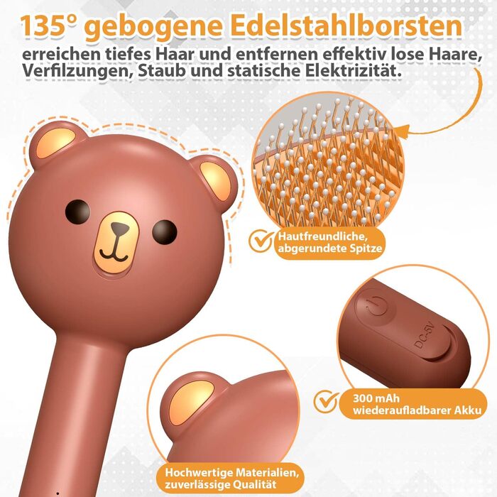 Парфумерна щітка для котів з розпилювачем, 4-в-1: видалення шерсті, масаж, розпилення, самоочищення, водонепроникна IPX7, для котів та собак, білий/коричневий колір