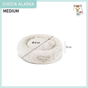 Крісло-ліжко для собак та котів Alaska: зручне, знімний чохол, неслизьке, машинне прання, велике (⌀ 81 см)