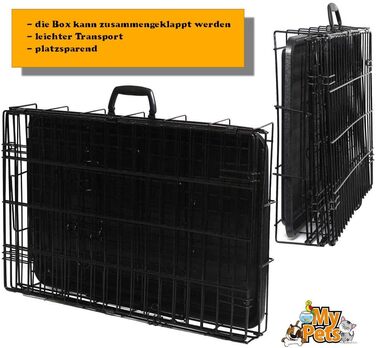 Клітка для собак MYPETS X-Treme Safe з піддоном, для дому та вулиці, 91x60x66 см