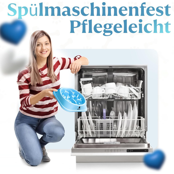 Антишвидкоїжка для собак великих порід | Повільне та здорове харчування, Slow Feeder, сприяє травленню, запобігає блювоті, неслизький, миска для собак, великі та XXL породи