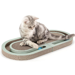 Кігтеточка PETTOM для котів з м'ячиком, двостороння, 66*30*4 см