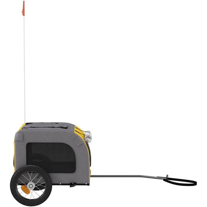 Причіп для велосипеда для собак жовтого та сірого кольорів, Oxford-Gewebe та залізо, LH62839