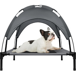 Лежанка для собак з балдахіном, велика (L) 92 x 76 x 92 см, водонепроникна, з дихаючою сіткою
