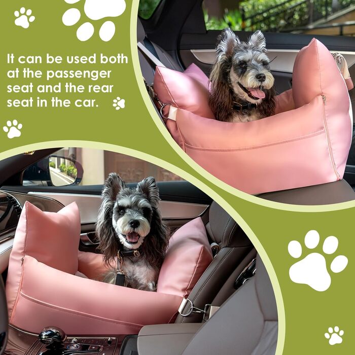 Автокрісло для тварин Booster: безпечне та зручне автоліжко для собак та котів середніх розмірів (2 шт., Fichte, Medium)