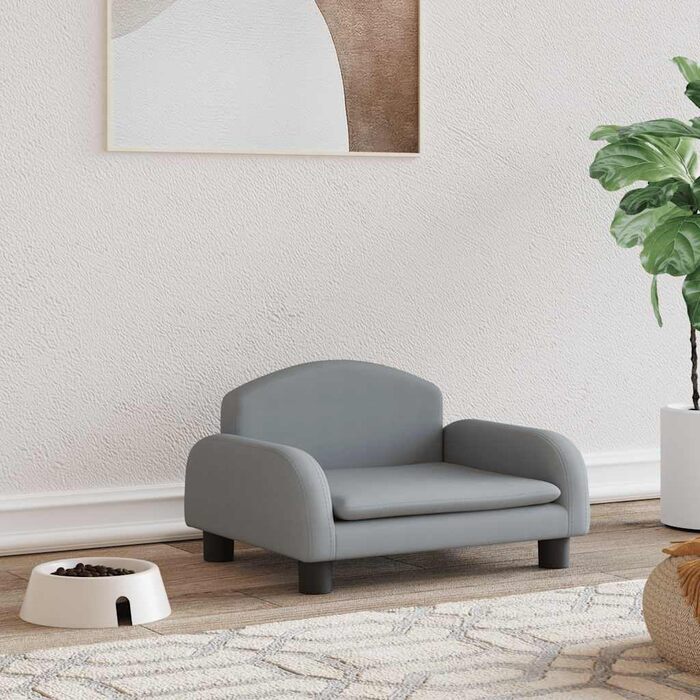 Крісло-ліжко для собак, м'яке лежанка для тварин, лежанка для маленьких собак та котів, сірий колір, 50 x 40 x 30 см