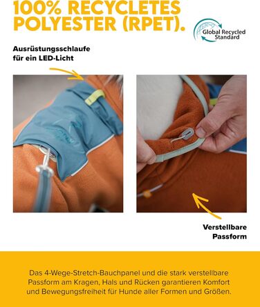 Вовняний Вовк Alpha 360 Флісовий Пуловер для Великих Собак, Розмір 65, Теракотовий - Теплий та М'який Пуловер з Регульованою Посадкою, 100% Перероблених Матеріалів