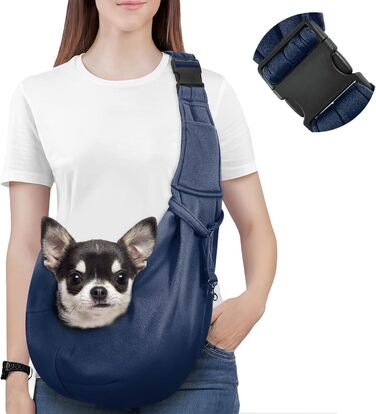 Pawaboo: Сумка-переноска для собак та котів, Outdoor, до 5.5 кг, блакитний з квітами