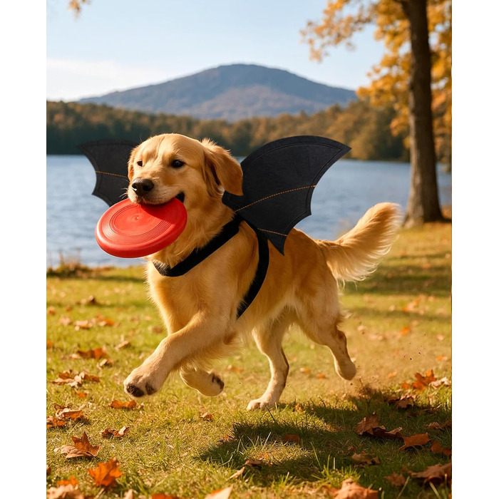 Костюм на Хелловін для собак: крила кажана, карнавальний костюм для тварин, для цуценят, маленьких, середніх та великих собак, веселе косплей, розмір L-XL