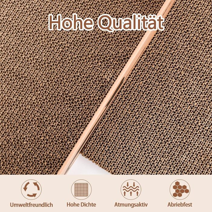 Котячий когтетоп LIFLIX з коробкою, 7 шт. когтешмат з картону, міцні котячі меблі, 42×32×15 см, великий (5 шт. когтешматів з коробкою)