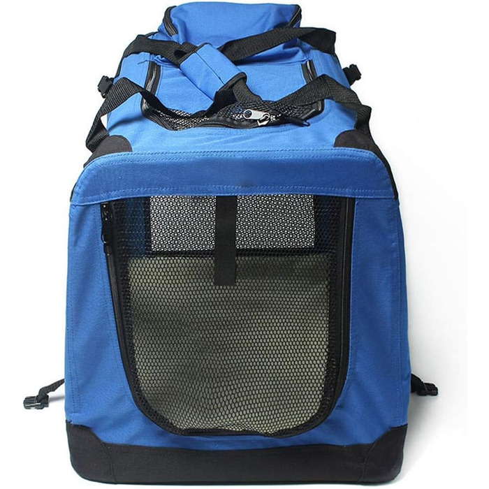 Складана переносна коробка для тварин, автобокс для собак та котів, блакитна L