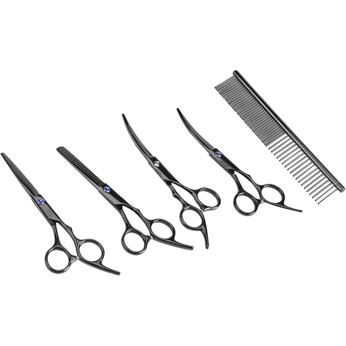 Професійний набір ножиць для грумінгу собак та котів, 7 шт.