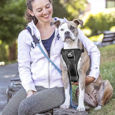 Шлея для собак Kurgo Tru-Fit Smart з м'якою грудкою, D-кільце, ремінь безпеки для авто, розмір XS, чорна