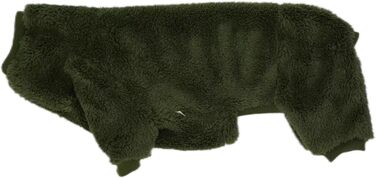 Теплий халат-комбінезон для собак з мотивом такси, з високим коміром, для зими, м'який, зручний, піжама для собак, одяг (темно-зелений, розмір M)