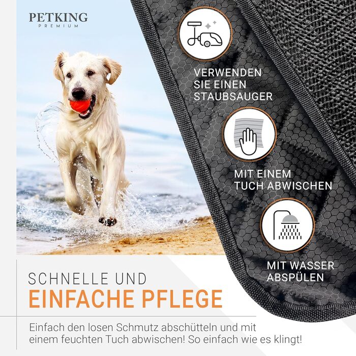 PetKing Premium Автогамак для собак, захисна накидка на заднє сидіння, водонепроникна автодоріжка для перевезення тварин, преміум-якість