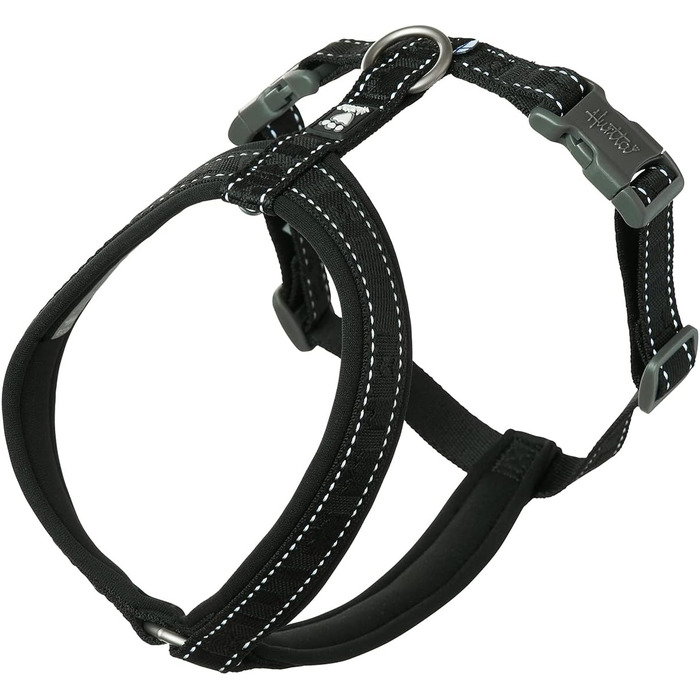 Hurtta Casual Y-шлея ECO для собак, комфортна, екологічна, розмір 45-55 см, чорна (Raven)