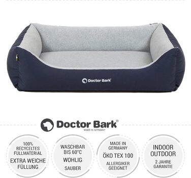 Ліжко для собак Doctor Bark Kleine Hunde - зручне та м'яке, зелений колір, розмір L (97x75 см)