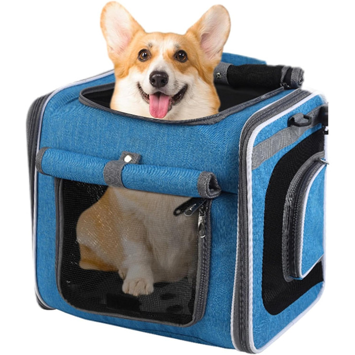 Фahrradkorb для собак – переноска для домашніх тварин, портативна, дихаюча, рюкзак для собак з вентиляцією, регульована переноска для прогулянок, подорожей, перевезення собак та котів