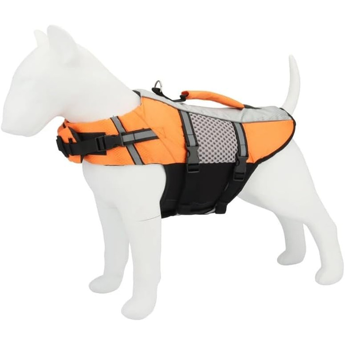 Жилет для плавання для собак, жилет для собак, безпечний одяг для плавання, помаранчевий, XL