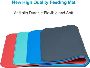 Силіконовий килимок для собак та котів, вологостійкий, неслизький, для мисок, їжі для котів та собак, підняті краї, щоб запобігти розбризкуванню на підлогу (зелений)