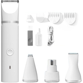 Мультитрим Pro від Dr Pfoten: професійна 4-в-1 машинка для стрижки собак та котів. Тиха машинка для грумінгу, триммер для догляду за лапами.