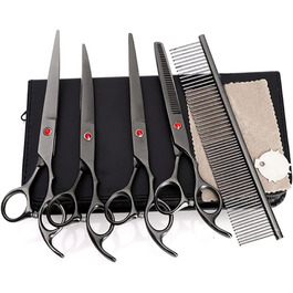Набір професійних ножиць для грумінгу собак та котів, нержавіюча сталь, з гребінцем
