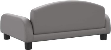Ліжко для собак і котів vidaXL, м'яке штучна шкіра, сіре, 70x45x30 см, диван для маленьких собак і котів