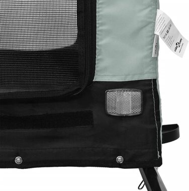 Трейлер для собак Oxford, сіро-чорний, 124x65x66 см, для маленьких собак та котів, модель 94000