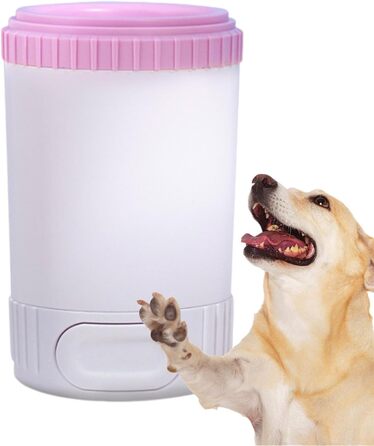 Миска для миття лап собак, очищувач лап | Миска для очищення лап собак - миска-очисник для брудних лап домашніх тварин, силіконовий пристрій для догляду за лапами, підходить для маленьких, середніх собак (Рожевий)