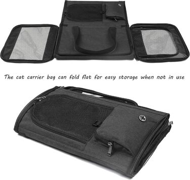 Транспортна переноска для собак та котів (складний бокс) - чорна