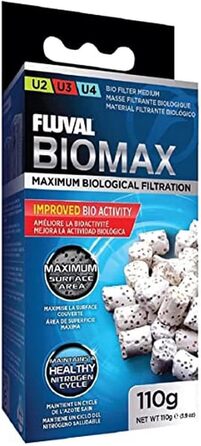 Внутрішній фільтр Fluval U2 для акваріумів 45-110 л + Biomax біокільця для корисних бактерій, сумісний з U2, U3, U4, 170 г