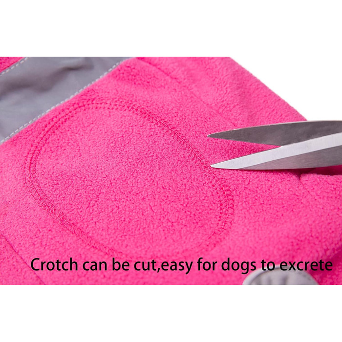 Теплий флісовий одяг для собак, зимовий, з довгими рукавами, для чотирилапих, регульований, для собак малих та середніх порід, розмір XS (фіолетовий)